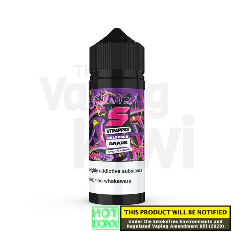 STRAPPED RELODDED GRAPE – 100ML 3MG variable